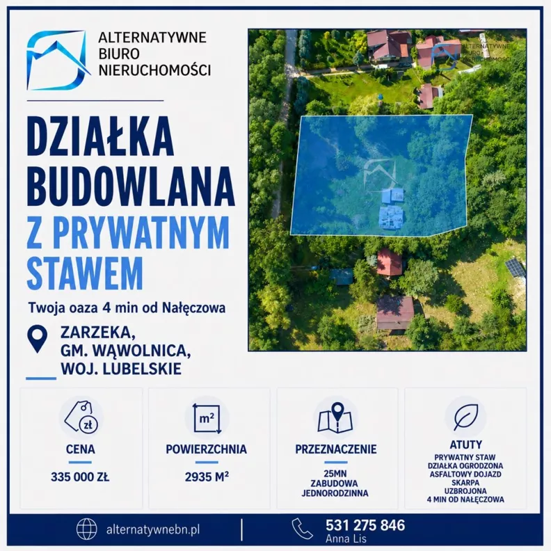 Działka 2 935,00 m², oferta nr , LER-GS-2354, Wąwolnica
