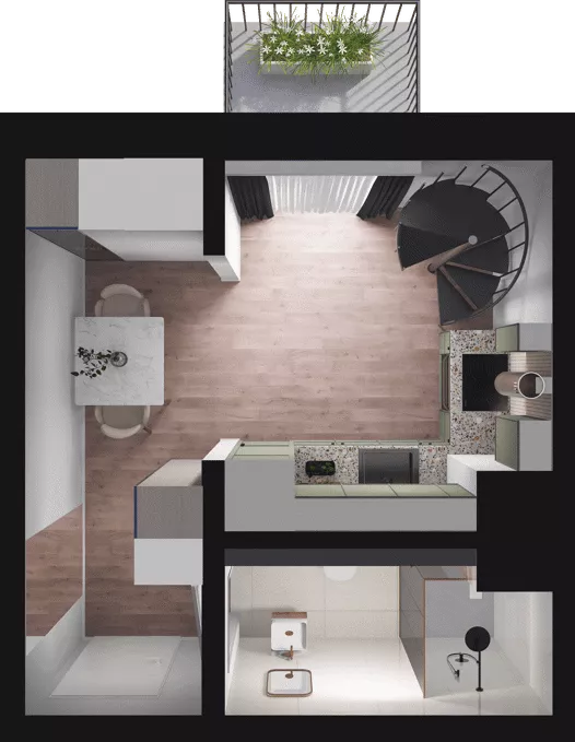 2 pokoje, mieszkanie 39,07 m², piętro 1, oferta nr C18, Dobka, Warszawa, Białołęka, Brzeziny, ul. Dobka z Oleśnicy 25