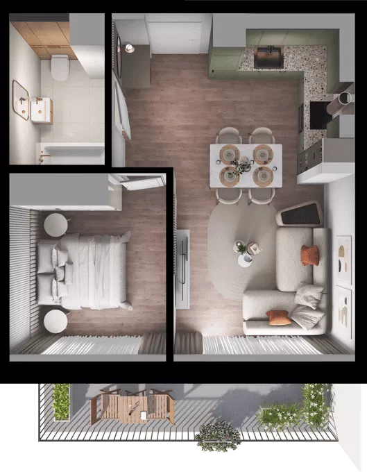 2 pokoje, mieszkanie 38,90 m², piętro 2, oferta nr C23, Dobka, Warszawa, Białołęka, Brzeziny, ul. Dobka z Oleśnicy 25