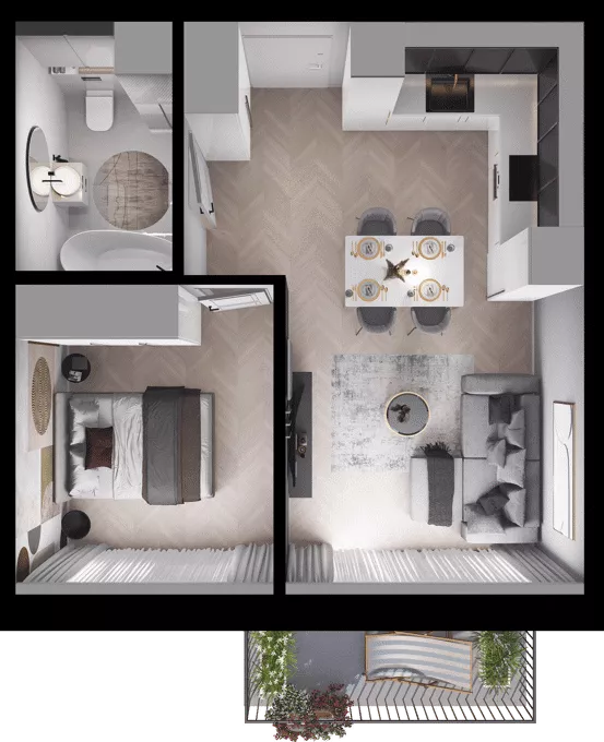 2 pokoje, mieszkanie 38,90 m², piętro 2, oferta nr C25, Dobka, Warszawa, Białołęka, Brzeziny, ul. Dobka z Oleśnicy 25