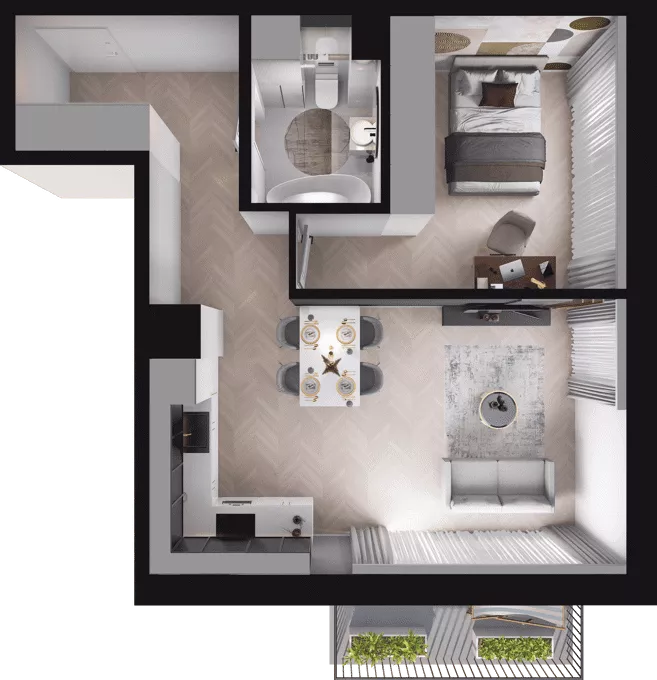 2 pokoje, mieszkanie 47,66 m², piętro 2, oferta nr C27, Dobka, Warszawa, Białołęka, Brzeziny, ul. Dobka z Oleśnicy 25