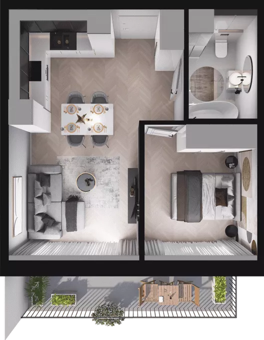 2 pokoje, mieszkanie 38,90 m², piętro 2, oferta nr D20, Dobka, Warszawa, Białołęka, Brzeziny, ul. Dobka z Oleśnicy 25