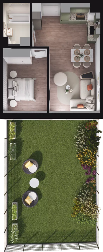 2 pokoje, mieszkanie 42,84 m², piętro 2, oferta nr E2_30, Dobka, Warszawa, Białołęka, Brzeziny, ul. Dobka z Oleśnicy 25