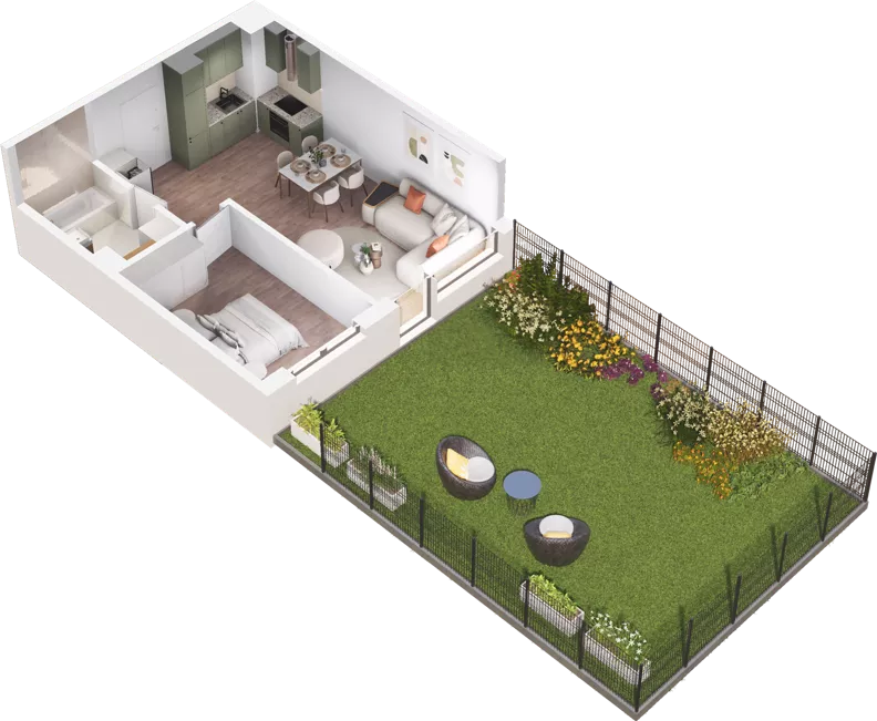 2 pokoje, mieszkanie 42,84 m², piętro 2, oferta nr E2_30, Dobka, Warszawa, Białołęka, Brzeziny, ul. Dobka z Oleśnicy 25