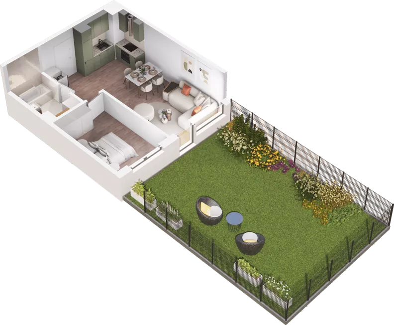 2 pokoje, mieszkanie 42,84 m², piętro 2, oferta nr E2_30, Dobka, Warszawa, Białołęka, Brzeziny, ul. Dobka z Oleśnicy 25