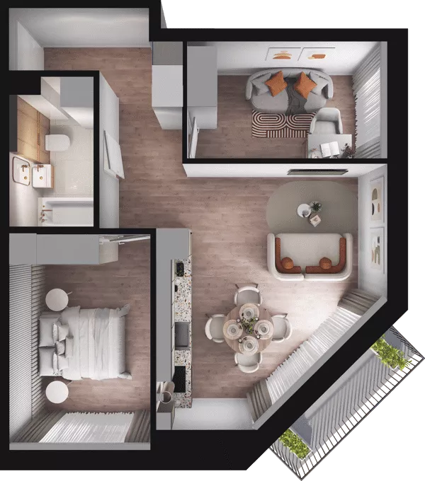 3 pokoje, mieszkanie 51,81 m², piętro 2, oferta nr A27, Dobka, Warszawa, Białołęka, Brzeziny, ul. Dobka z Oleśnicy 25