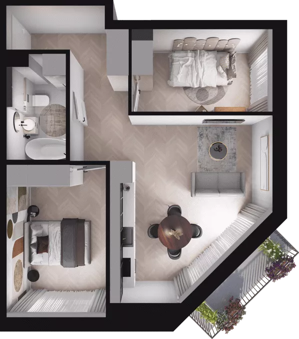 3 pokoje, mieszkanie 51,81 m², piętro 2, oferta nr A27, Dobka, Warszawa, Białołęka, Brzeziny, ul. Dobka z Oleśnicy 25