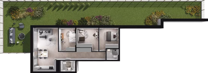 4 pokoje, mieszkanie 68,91 m², parter, oferta nr C01, Dobka, Warszawa, Białołęka, Brzeziny, ul. Dobka z Oleśnicy 25