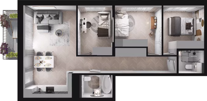 4 pokoje, mieszkanie 68,90 m², piętro 2, oferta nr C20, Dobka, Warszawa, Białołęka, Brzeziny, ul. Dobka z Oleśnicy 25