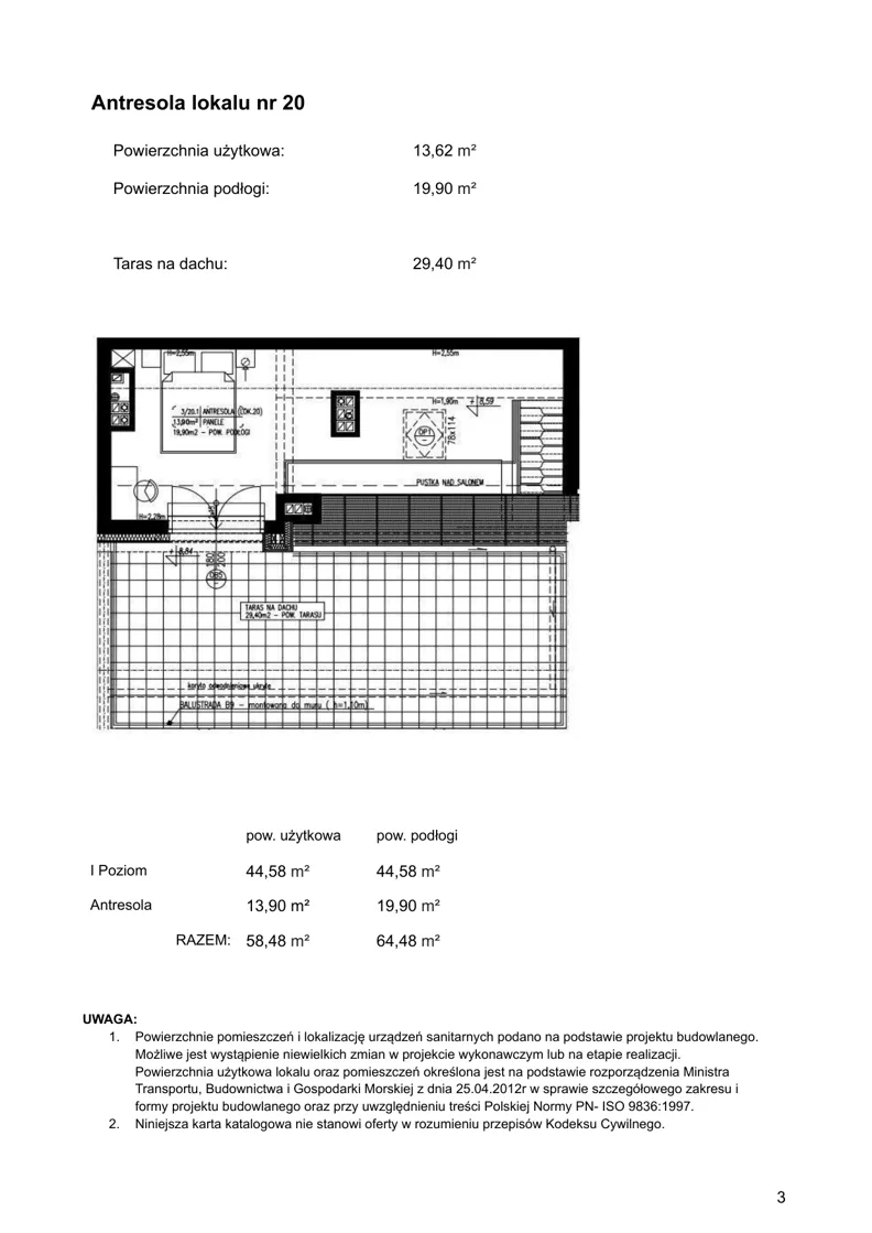 2 pokoje, apartament inwestycyjny 58,48 m², piętro 2, oferta nr 20, Klimaty Bałtyku, Dziwnów, ul. Daglezji 93-94