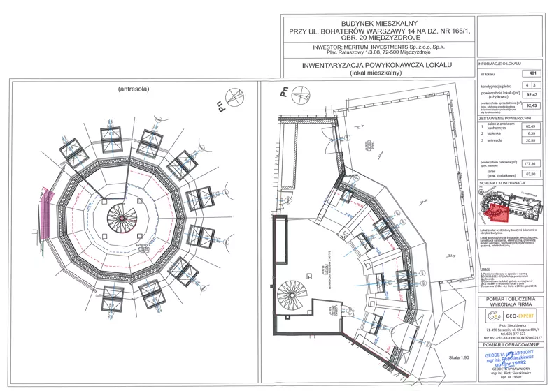2 pokoje, apartament 92,43 m², piętro 3, oferta nr 401/3.33, Baltic Luxury Residence, Międzyzdroje, ul. Bohaterów Warszawy 14