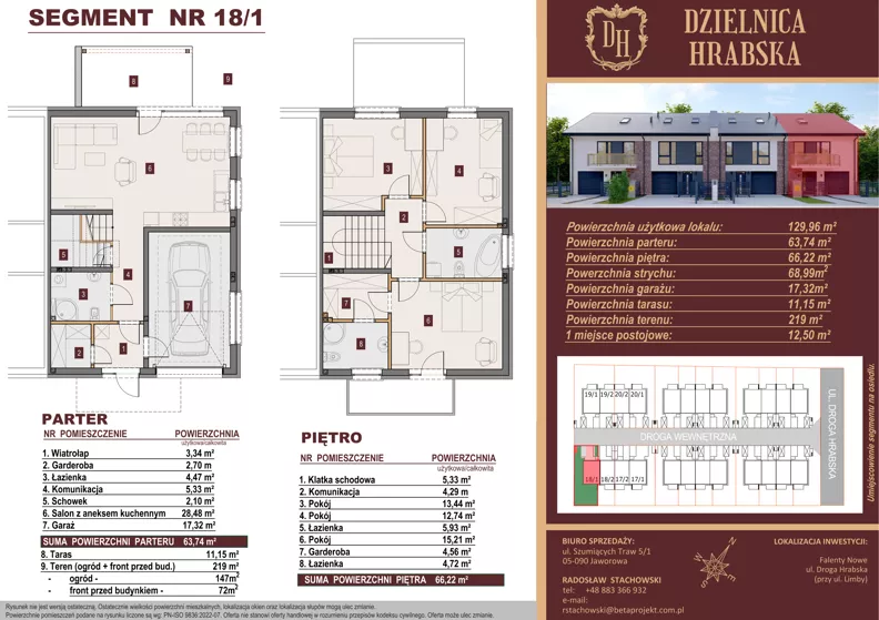 Dom 129,96 m², oferta nr 18/1, Dzielnica Hrabska - etap V - domy z garażami, Falenty Nowe, ul. Droga Hrabska 4G