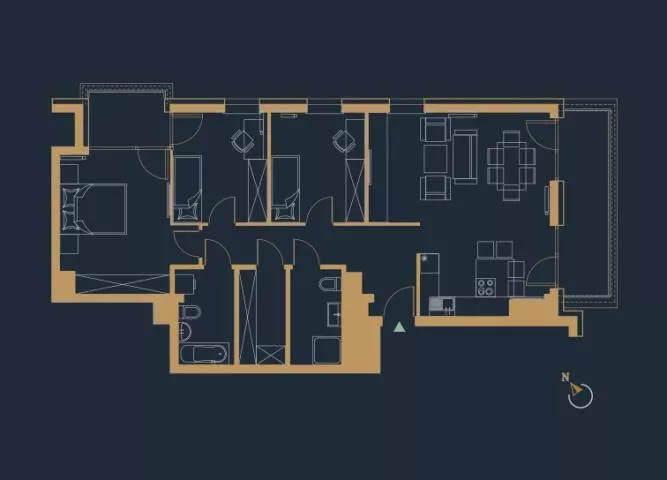 4 pokoje, mieszkanie 92,87 m², piętro 4, oferta nr , 1598, Ełk, Jeziorna