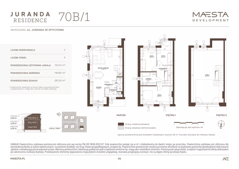 Dom 123,23 m², oferta nr 70B_1, Juranda Residence, Warszawa, Białołęka, Brzeziny, ul. Juranda ze Spychowa 70