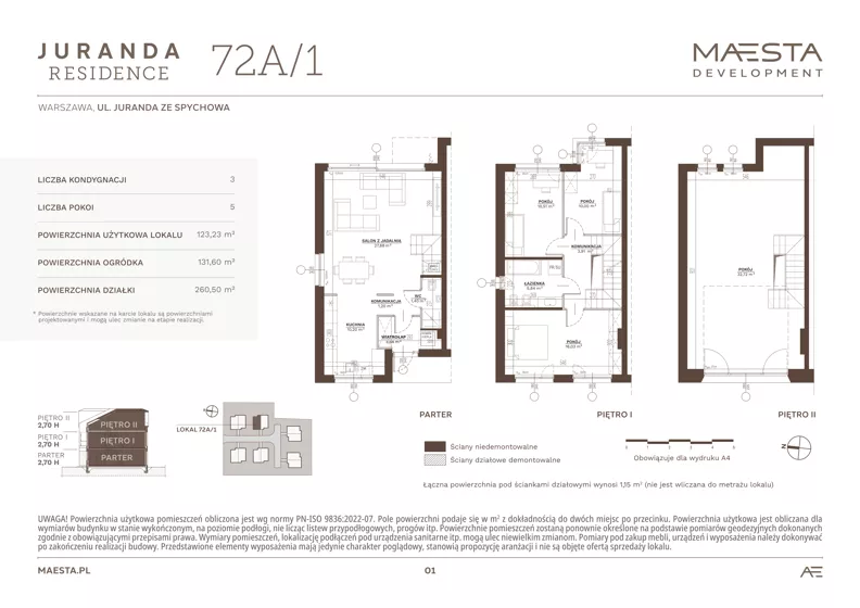 Dom 123,23 m², oferta nr 72A_1, Juranda Residence, Warszawa, Białołęka, Brzeziny, ul. Juranda ze Spychowa 70