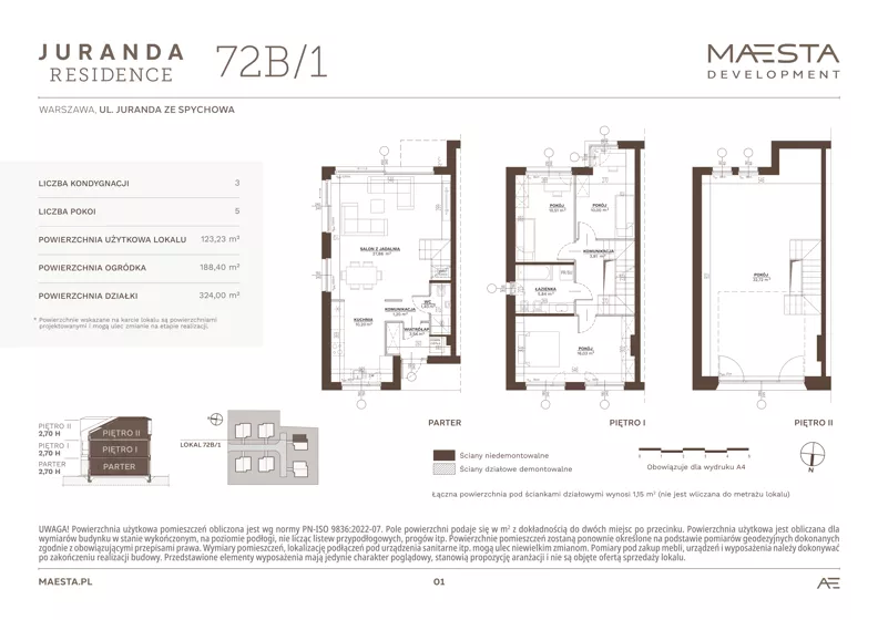 Dom 123,23 m², oferta nr 72B_1, Juranda Residence, Warszawa, Białołęka, Brzeziny, ul. Juranda ze Spychowa 70