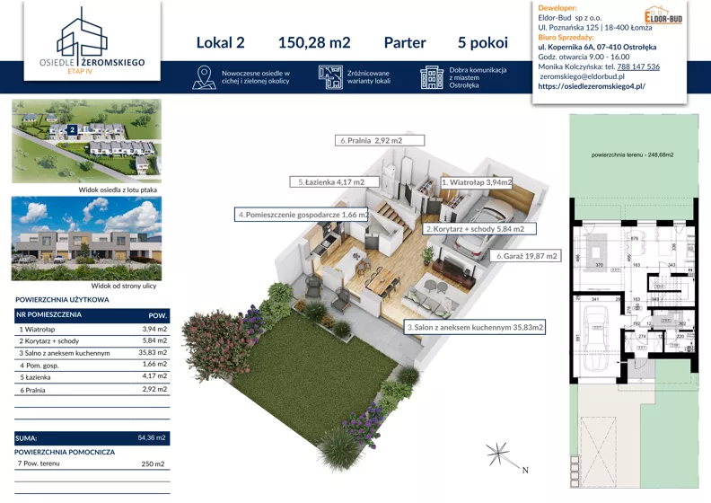 Dom 150,28 m², oferta nr 2, Osiedle Żeromskiego IV domy, Tobolice, ul. Stefana Żeromskiego