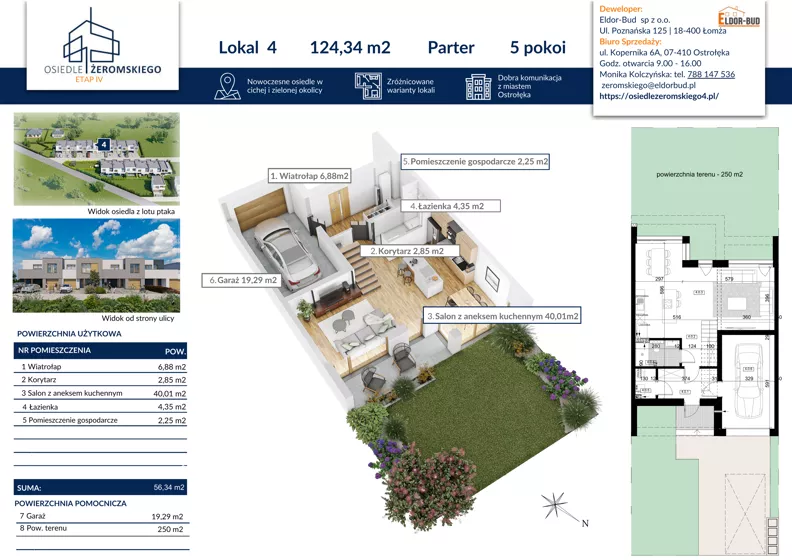 Dom 124,34 m², oferta nr 4, Osiedle Żeromskiego IV domy, Tobolice, ul. Stefana Żeromskiego