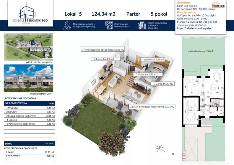 Dom 124,34 m², oferta nr 5, Osiedle Żeromskiego IV domy, Tobolice, ul. Stefana Żeromskiego