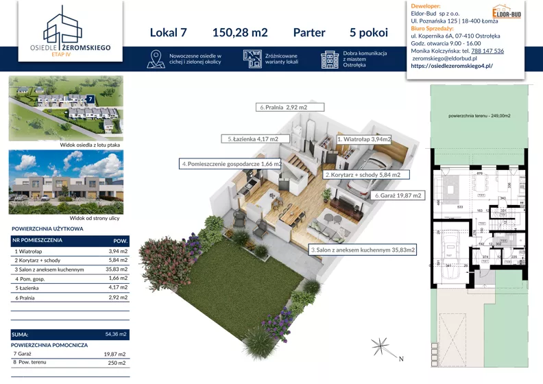Dom 150,28 m², oferta nr 7, Osiedle Żeromskiego IV domy, Tobolice, ul. Stefana Żeromskiego