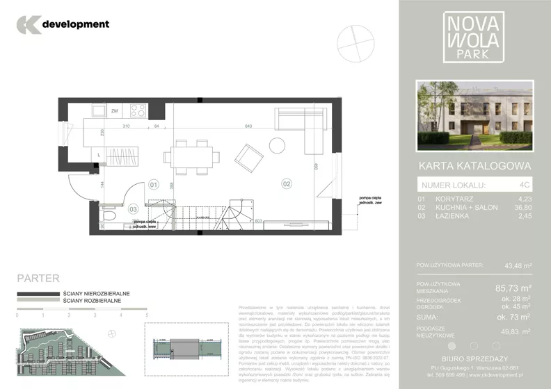 Dom 85,73 m², oferta nr 4C, Nova Wola Park II, Nowa Wola, ul. Przepiórki