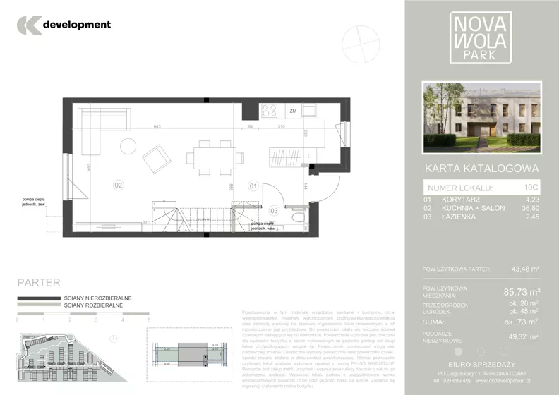 Dom 85,73 m², oferta nr 10C, Nova Wola Park II, Nowa Wola, ul. Przepiórki