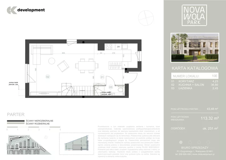 Dom 113,32 m², oferta nr 10E, Nova Wola Park II, Nowa Wola, ul. Przepiórki