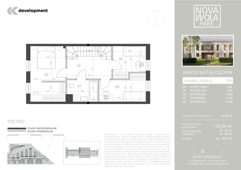 Dom 113,00 m², oferta nr 12B, Nova Wola Park II, Nowa Wola, ul. Przepiórki