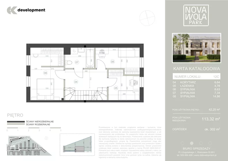 Dom 113,32 m², oferta nr 12C, Nova Wola Park II, Nowa Wola, ul. Przepiórki
