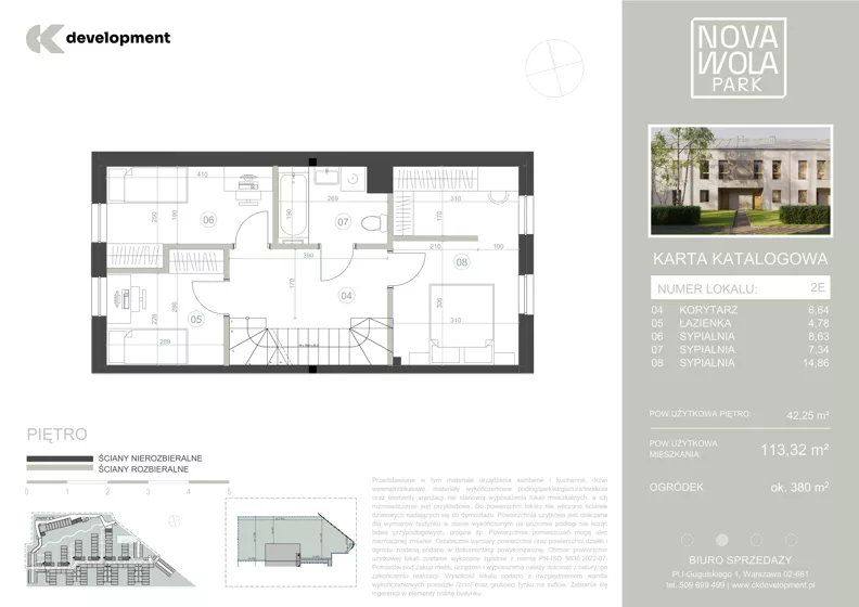 Dom 113,32 m², oferta nr 2E, Nova Wola Park II, Nowa Wola, ul. Przepiórki