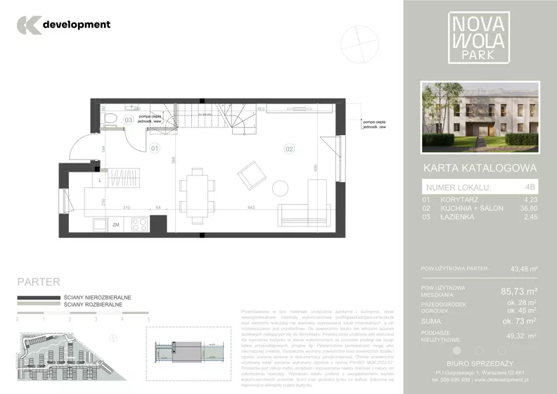 Dom 85,73 m², oferta nr 4B, Nova Wola Park II, Nowa Wola, ul. Przepiórki