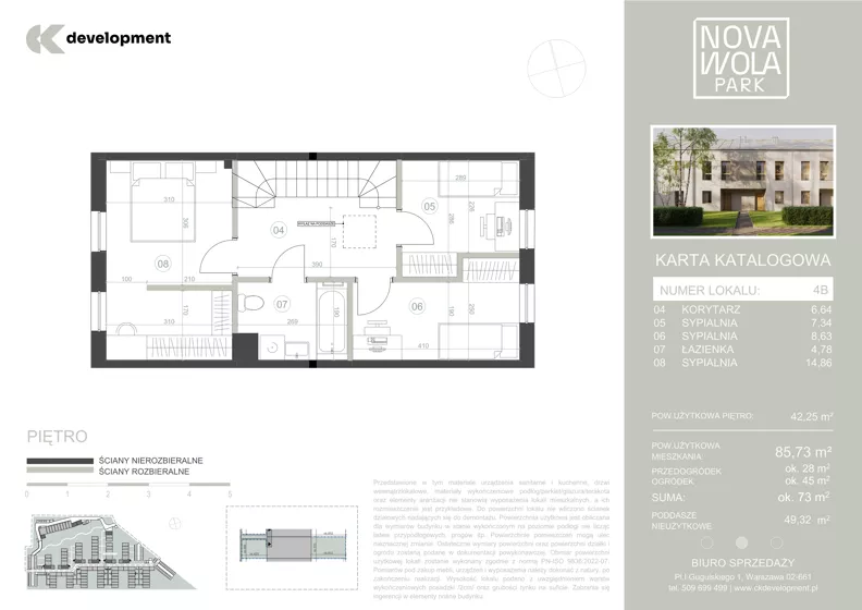 Dom 85,73 m², oferta nr 4B, Nova Wola Park II, Nowa Wola, ul. Przepiórki
