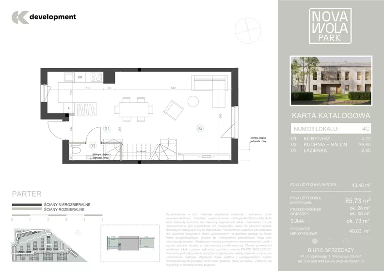 Dom 85,73 m², oferta nr 4B, Nova Wola Park II, Nowa Wola, ul. Przepiórki