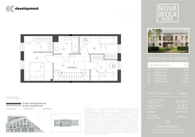 Dom 85,73 m², oferta nr 4C, Nova Wola Park II, Nowa Wola, ul. Przepiórki
