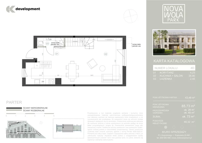 Dom 85,73 m², oferta nr 4D, Nova Wola Park II, Nowa Wola, ul. Przepiórki
