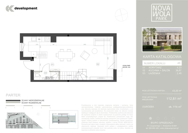 Dom 112,81 m², oferta nr 4E, Nova Wola Park II, Nowa Wola, ul. Przepiórki