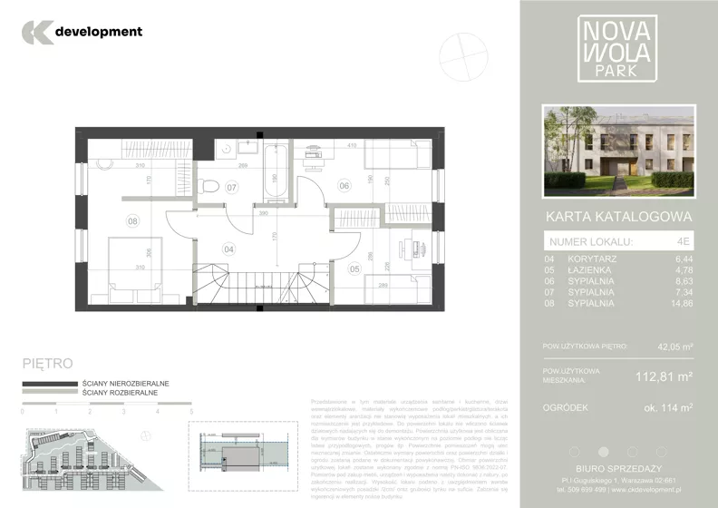 Dom 112,81 m², oferta nr 4E, Nova Wola Park II, Nowa Wola, ul. Przepiórki