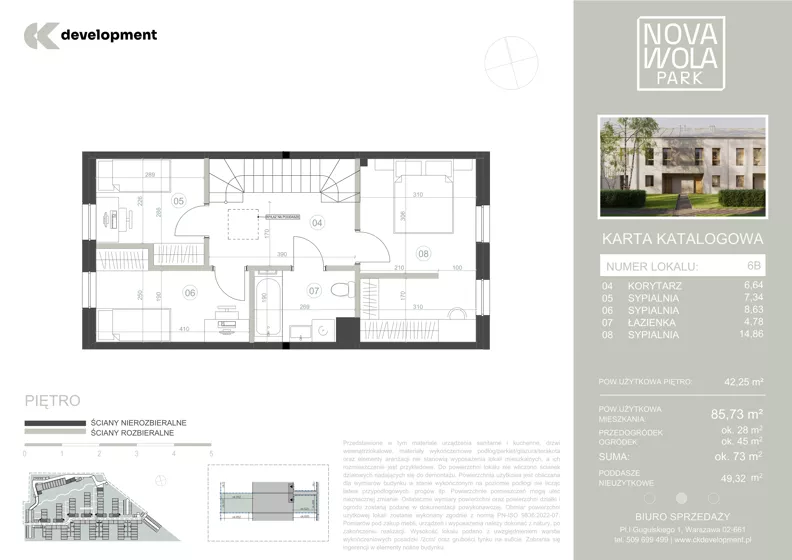 Dom 85,73 m², oferta nr 6B, Nova Wola Park II, Nowa Wola, ul. Przepiórki