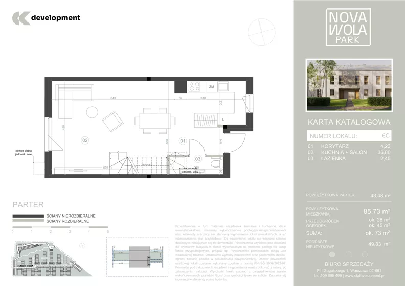 Dom 85,73 m², oferta nr 6C, Nova Wola Park II, Nowa Wola, ul. Przepiórki