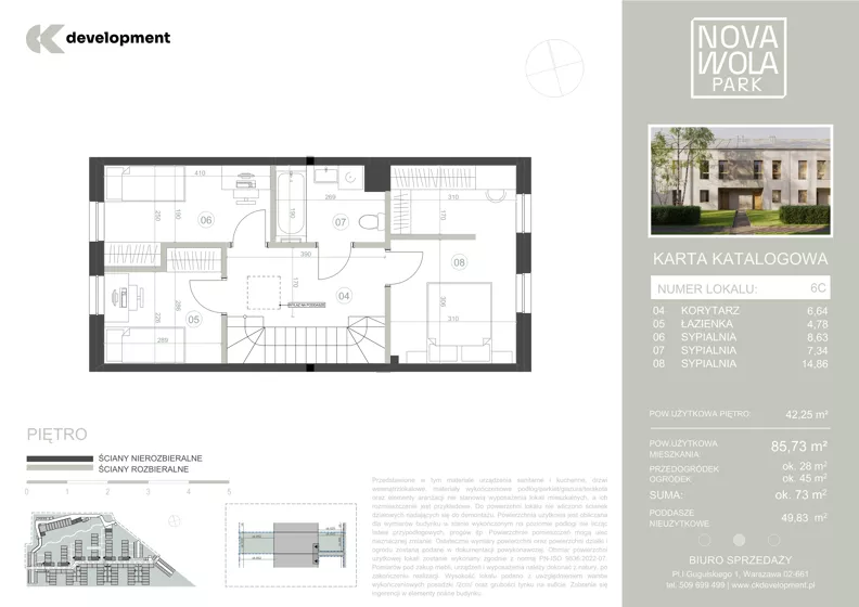 Dom 85,73 m², oferta nr 6C, Nova Wola Park II, Nowa Wola, ul. Przepiórki