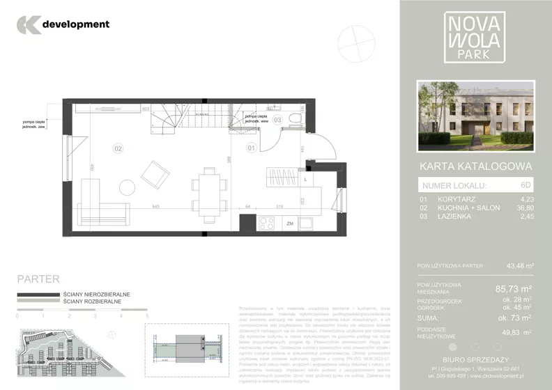 Dom 85,73 m², oferta nr 6D, Nova Wola Park II, Nowa Wola, ul. Przepiórki