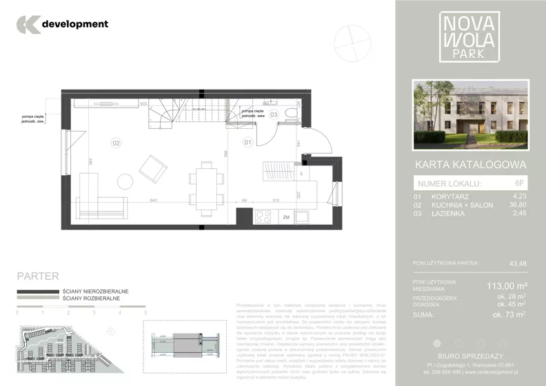 Dom 113,00 m², oferta nr 6F, Nova Wola Park II, Nowa Wola, ul. Przepiórki