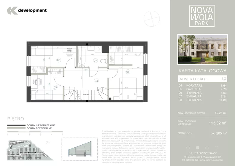 Dom 113,32 m², oferta nr 6G, Nova Wola Park II, Nowa Wola, ul. Przepiórki