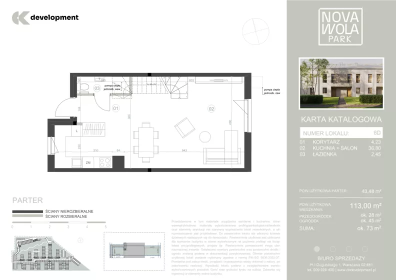 Dom 113,00 m², oferta nr 8D, Nova Wola Park II, Nowa Wola, ul. Przepiórki