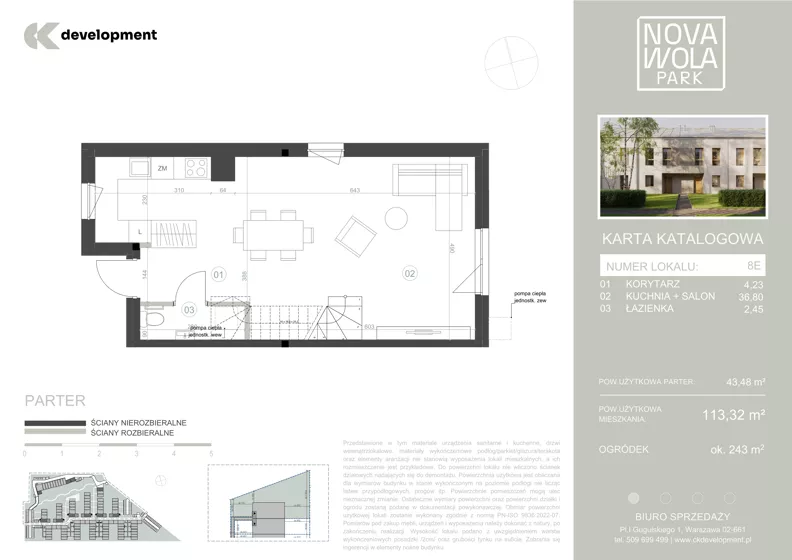 Dom 113,32 m², oferta nr 8E, Nova Wola Park II, Nowa Wola, ul. Przepiórki