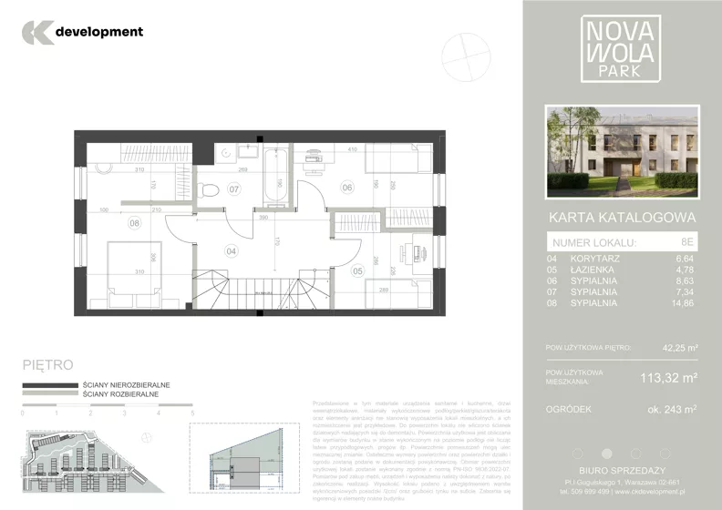 Dom 113,32 m², oferta nr 8E, Nova Wola Park II, Nowa Wola, ul. Przepiórki