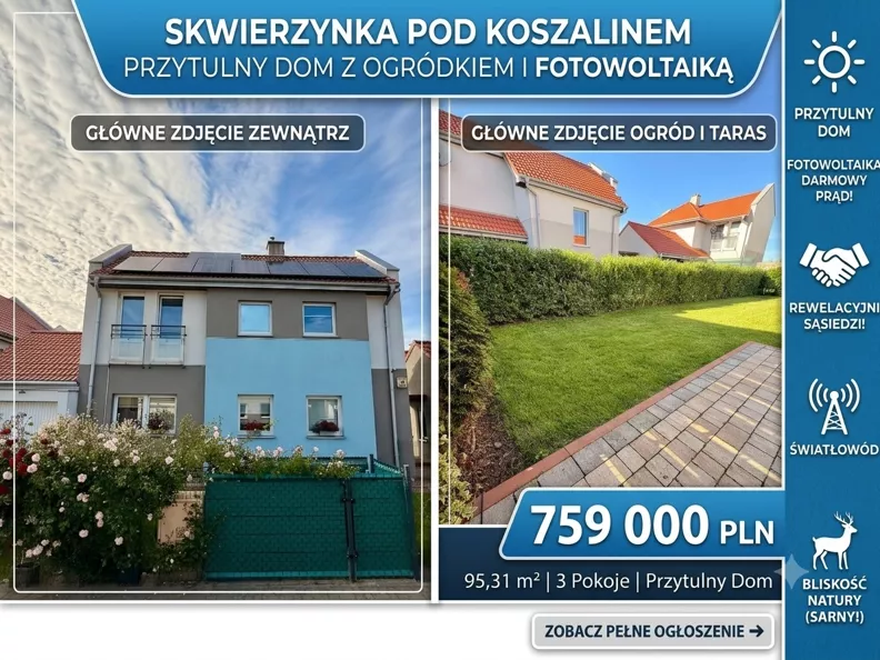 Dom 95,00 m², oferta nr , 837159, Koszalin, Jamno