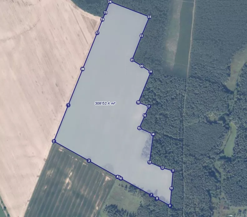 Działka 309 608,00 m², oferta nr , 837754, Krzywań