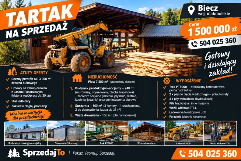 Lokal użytkowy 7 500,00 m², oferta nr , 837592, Biecz