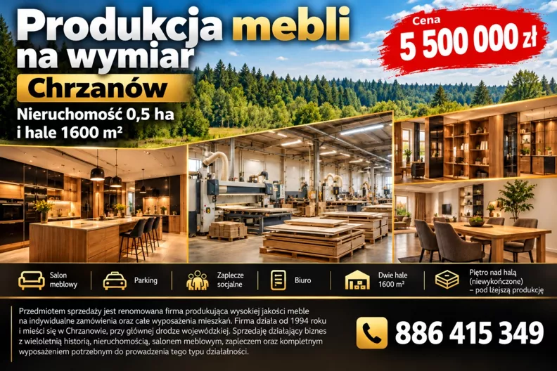 Lokal użytkowy 1 600,00 m², oferta nr , 837927, Chrzanów